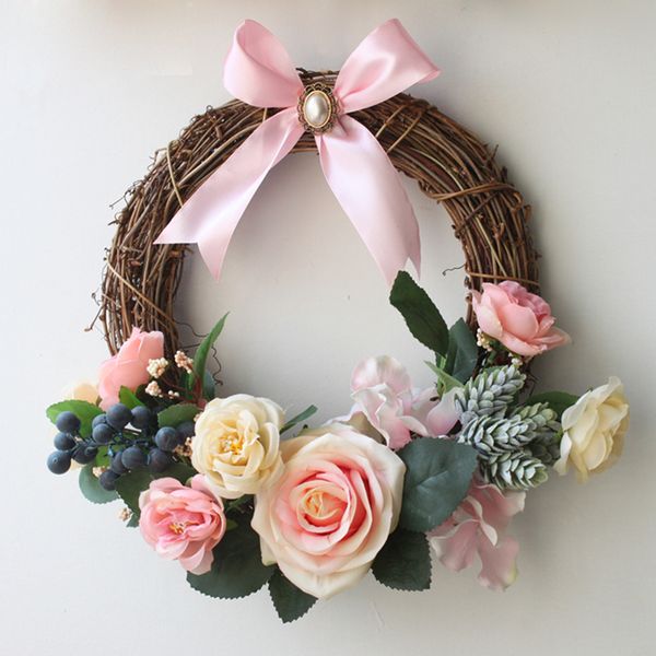 new design artificial wreath rose floral garland romantic wedding party door decoration
new design artificial wreath rose floral garland romantic wedding party door decoration