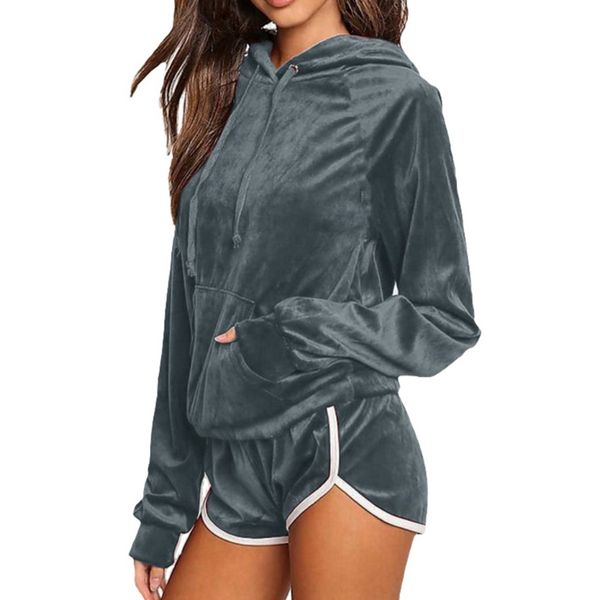 2018 spring autumn tracksuit women and shorts female slim bodycon hoodies shorts sweatsuits outfits for women, Gray
2018 spring autumn tracksuit women and shorts female slim bodycon hoodies shorts sweatsuits outfits for women, Gray
