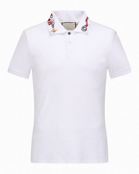 men polo shirts mesh cotton italy design lapel t-shirt brand short sleeve embroider snake pullover tees for mens golf sportwear spg16522, White;black
men polo shirts mesh cotton italy design lapel t-shirt brand short sleeve embroider snake pullover tees for mens golf sportwear spg16522, White;black