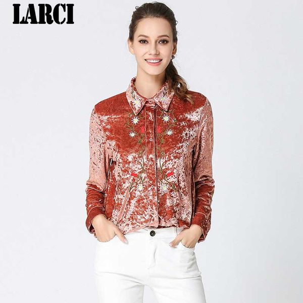 larci women velvet shirts floral embroidery blouses pattern shirt gray flowers velour 2018 office lady work wear n3268, White
larci women velvet shirts floral embroidery blouses pattern shirt gray flowers velour 2018 office lady work wear n3268, White
