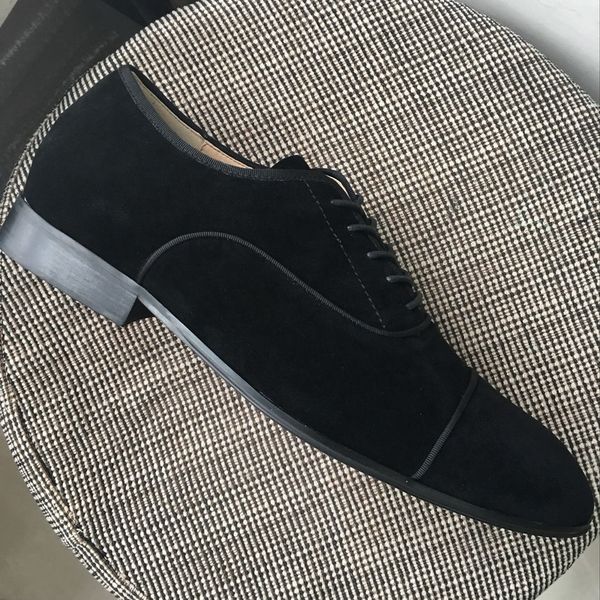 new brand designer men red bottoms oxfords dress shoes black suede leather with lace up square toe loafers wedding shoes 39-47
new brand designer men red bottoms oxfords dress shoes black suede leather with lace up square toe loafers wedding shoes 39-47
