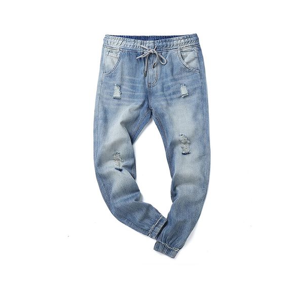 2018 new arrival propcm men's causal jeans elastic waist washed jeans male pencil pants ankle-length, Blue
2018 new arrival propcm men's causal jeans elastic waist washed jeans male pencil pants ankle-length, Blue