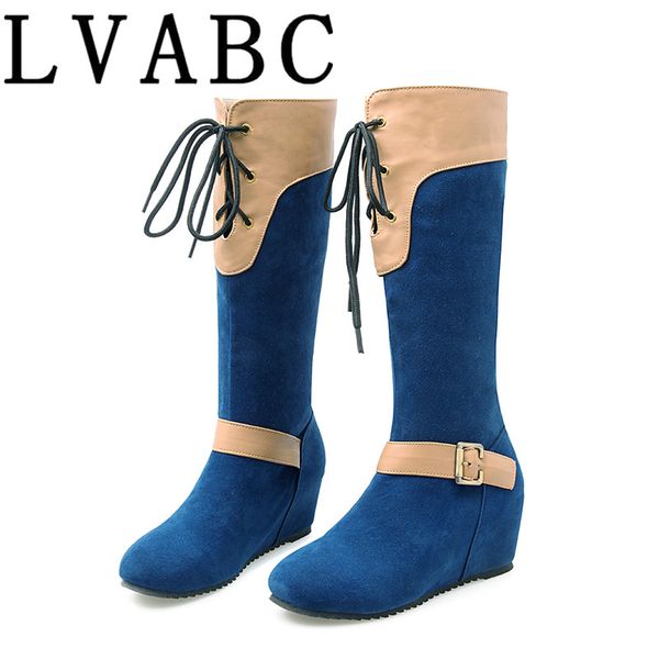 lvabc 2018 new women winter boots mid-calf high heels round thick with women's boots toe ladies pumps size 34-43, Black
lvabc 2018 new women winter boots mid-calf high heels round thick with women's boots toe ladies pumps size 34-43, Black