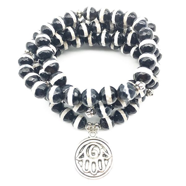 sn1362 fashion design women`s bracelet 4 wrap yoga bracelet natural 8 mm dzi stone balance hamasa charm jewelry, Black
sn1362 fashion design women`s bracelet 4 wrap yoga bracelet natural 8 mm dzi stone balance hamasa charm jewelry, Black