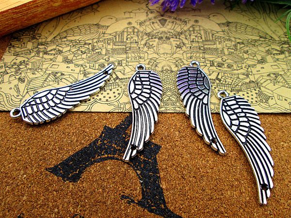 27pcs--48*15mm antique silver angel wing charm big wing charms pendants, Bronze;silver
27pcs--48*15mm antique silver angel wing charm big wing charms pendants, Bronze;silver
