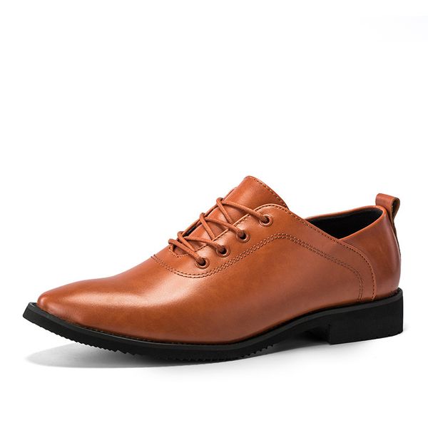 fashion pointed toe business male for men shoe 2018 autumn casual quality lace-up walking men dress shoes, Black
fashion pointed toe business male for men shoe 2018 autumn casual quality lace-up walking men dress shoes, Black