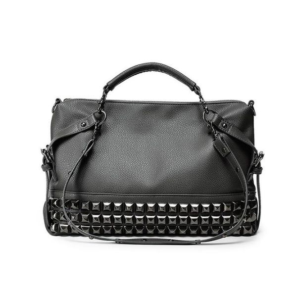 Rivet Women's PU Leather Handbag Big Black Tote Bags High Quality Designer Women Large Shopping Shoulder Bags sac a main
Rivet Women's PU Leather Handbag Big Black Tote Bags High Quality Designer Women Large Shopping Shoulder Bags sac a main