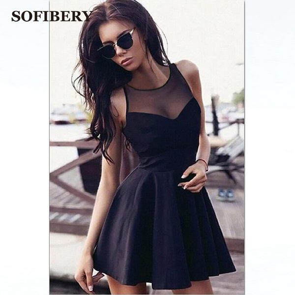 sofibery 2018 spring summer women's dress mesh gauze stitching sleeveless large swing women's party dresses fby03, White;black
sofibery 2018 spring summer women's dress mesh gauze stitching sleeveless large swing women's party dresses fby03, White;black