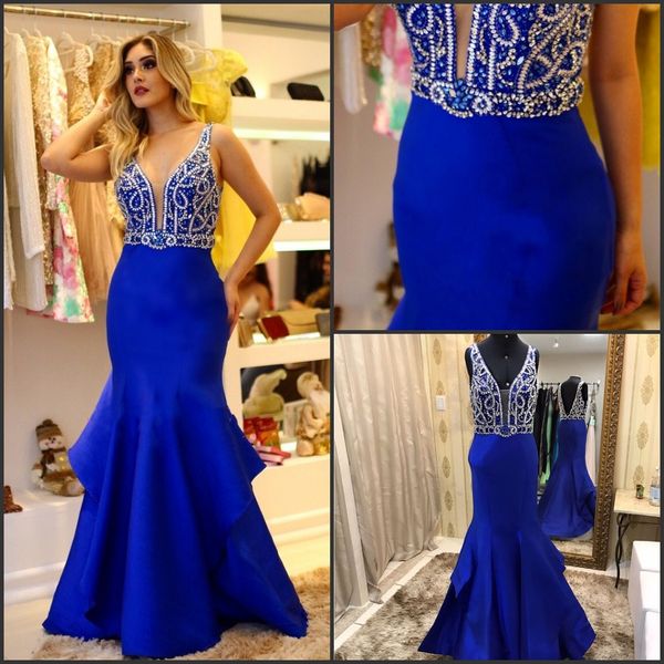 satin v neck beaded pattern ruffles mermaid straps sleeveless royal blue evening gowns vestido largo fiesta noche elegante, Black;red
satin v neck beaded pattern ruffles mermaid straps sleeveless royal blue evening gowns vestido largo fiesta noche elegante, Black;red