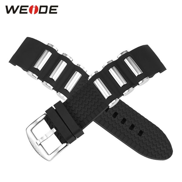 weide original brand men 22mm silicone watch band stainless steel bracelet buckle watches accessories 2016, Black;brown
weide original brand men 22mm silicone watch band stainless steel bracelet buckle watches accessories 2016, Black;brown