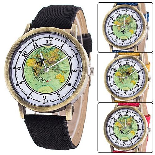 s women men map airplane dial denim jean band analog quartz wrist watch birthday gifts, Slivery;brown
s women men map airplane dial denim jean band analog quartz wrist watch birthday gifts, Slivery;brown