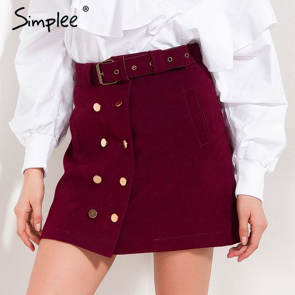 simplee high waist belt skirts womens double-breasted solid mini skirt korean fashion winter 2018 plus size skirt streetwear, Black
simplee high waist belt skirts womens double-breasted solid mini skirt korean fashion winter 2018 plus size skirt streetwear, Black