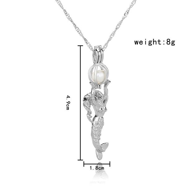 2020 new love wish pearl cage pendant necklace with oyster pearl mix 19 design fashion hollow locket clavicle chain necklace, Silver
2020 new love wish pearl cage pendant necklace with oyster pearl mix 19 design fashion hollow locket clavicle chain necklace, Silver