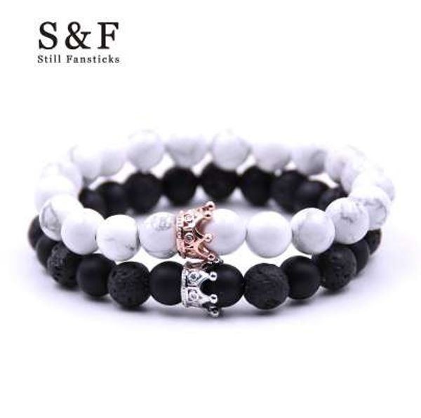 couple bracelet charms stone beads men jewelry crown bracelets for women bangles pulseira masculina bileklik pulseira feminina, Golden;silver
couple bracelet charms stone beads men jewelry crown bracelets for women bangles pulseira masculina bileklik pulseira feminina, Golden;silver