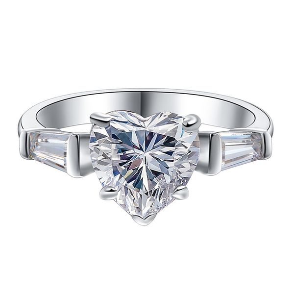 fashion real 925 sterling silver wedding band ring for women heart 3ct diamond engagement rings bridal accessories, Slivery;golden
fashion real 925 sterling silver wedding band ring for women heart 3ct diamond engagement rings bridal accessories, Slivery;golden