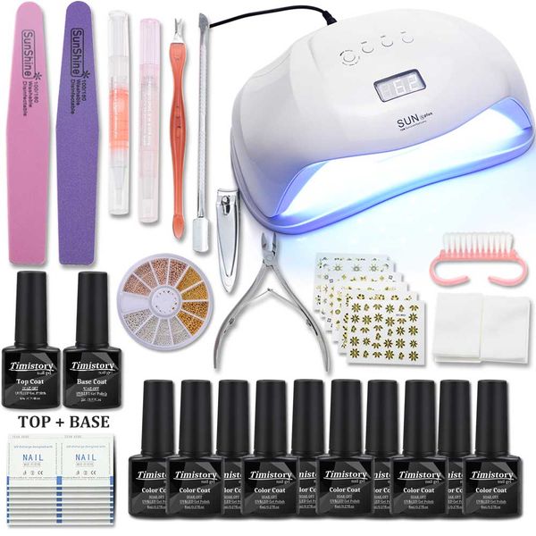 6/10 color nail gel polish nail set with uv led lamp 40/48/54/72w acrylic kit base &coat gel varnish manicure tools set
6/10 color nail gel polish nail set with uv led lamp 40/48/54/72w acrylic kit base &coat gel varnish manicure tools set