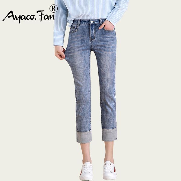 2018 new summer high elastic jeans for women jeans stretch skinny cuffs pencil pants grey casual denim calf-length pants female, Blue
2018 new summer high elastic jeans for women jeans stretch skinny cuffs pencil pants grey casual denim calf-length pants female, Blue