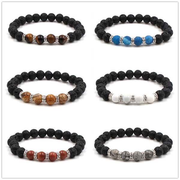 6 colors essential oil perfume diffuser 8mm black lava stone beads bracelet crystal spacer beaded bracelet stretch yoga jewelry
6 colors essential oil perfume diffuser 8mm black lava stone beads bracelet crystal spacer beaded bracelet stretch yoga jewelry