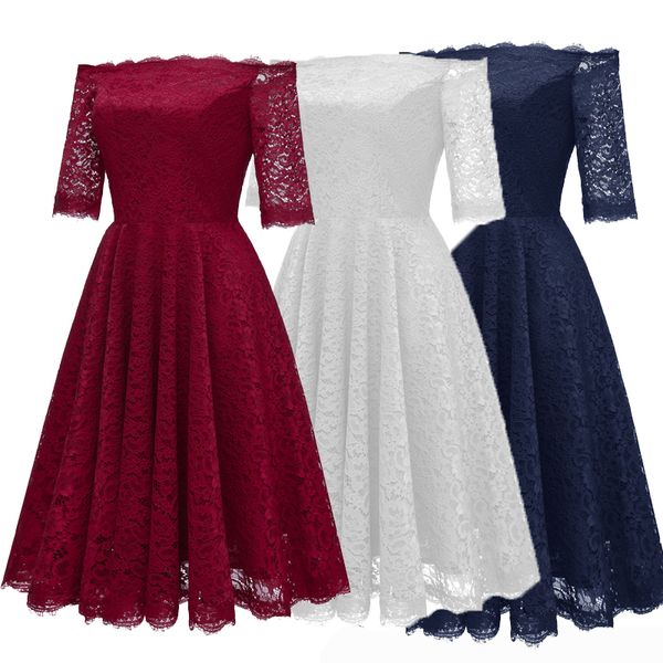 women's clothing summer 2018 new shaft neck dresses plus size vintage lace formal wedding cocktail evening party dress women clothes, White;black
women's clothing summer 2018 new shaft neck dresses plus size vintage lace formal wedding cocktail evening party dress women clothes, White;black