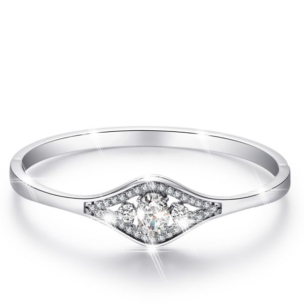 trendy evil eye sliver color bangles cubic zirconia bracelet jewelry bangles for gifts and party female bracelet round, Black 
trendy evil eye sliver color bangles cubic zirconia bracelet jewelry bangles for gifts and party female bracelet round, Black