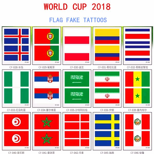 waterproof temporary cool tattoo sticker water transfer fake tattoos 16 makeup face tattoo football world cup peru flag body art 
waterproof temporary cool tattoo sticker water transfer fake tattoos 16 makeup face tattoo football world cup peru flag body art
