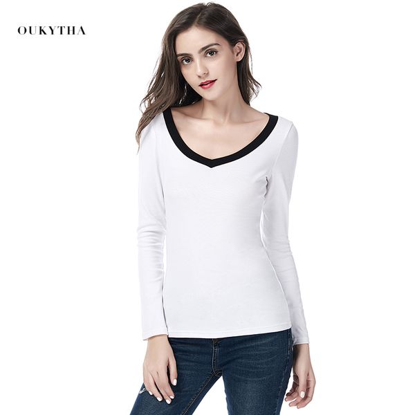 oukytha korean style long-sleeved shirt female autumn 2018 new thin patchwork v-neck cotton white t-shirt women clothes gqz18050
oukytha korean style long-sleeved shirt female autumn 2018 new thin patchwork v-neck cotton white t-shirt women clothes gqz18050