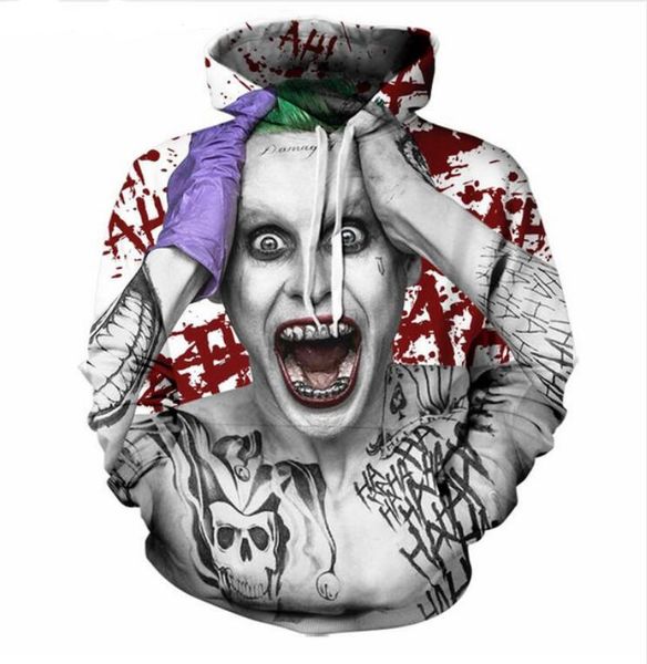 fashion womens/mens harajuku style suicide squad joker funny 3d print casual crewneck hoodies plus size lms032, Black
fashion womens/mens harajuku style suicide squad joker funny 3d print casual crewneck hoodies plus size lms032, Black