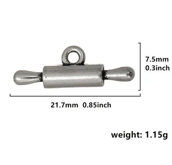 2021 tibetan silver plated 3d rolling pin charm kitchen jewelry zinc alloy metal pendants for jewelry making handmade, Bronze;silver
2021 tibetan silver plated 3d rolling pin charm kitchen jewelry zinc alloy metal pendants for jewelry making handmade, Bronze;silver