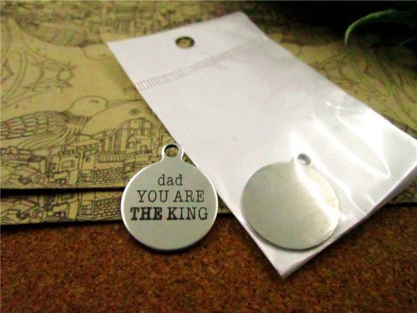 40pcs--"dad you are the king"stainless steel charms more style for choosing diy charms pendants for necklace, Bronze;silver
40pcs--"dad you are the king"stainless steel charms more style for choosing diy charms pendants for necklace, Bronze;silver