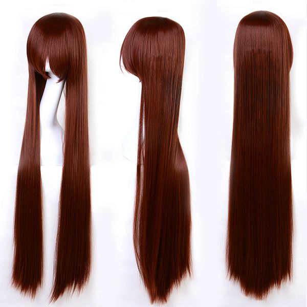 anime cosplay makinami mari illustrious 100cm long straight brownish cos women wig, Black
anime cosplay makinami mari illustrious 100cm long straight brownish cos women wig, Black