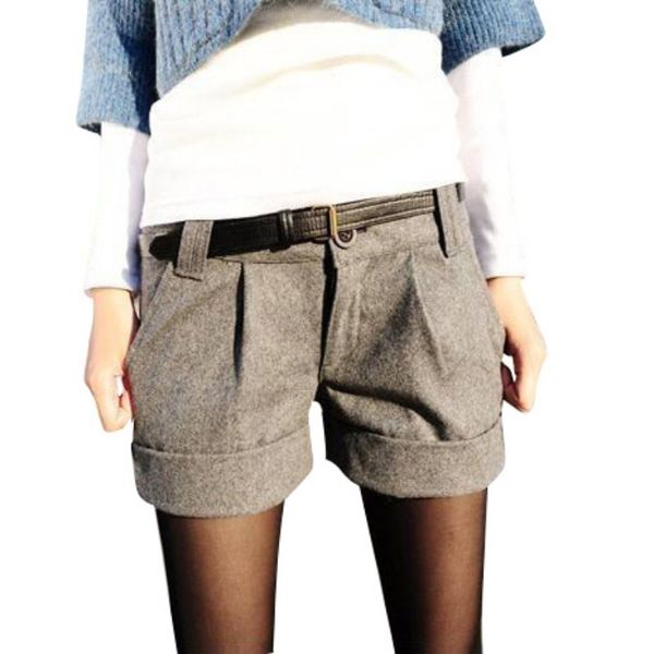 wholesale- women fashion warm girls slim casual woolen shorts regular autumn winter trousers, White;black
wholesale- women fashion warm girls slim casual woolen shorts regular autumn winter trousers, White;black