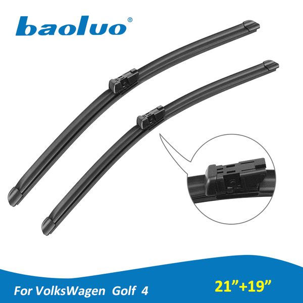 

BAOLUO Car Windshield Wiper Blades For Volkswagen Golf 4 21"+19"Soft Natural Rubber Windscreen Wipers Auto Accessories