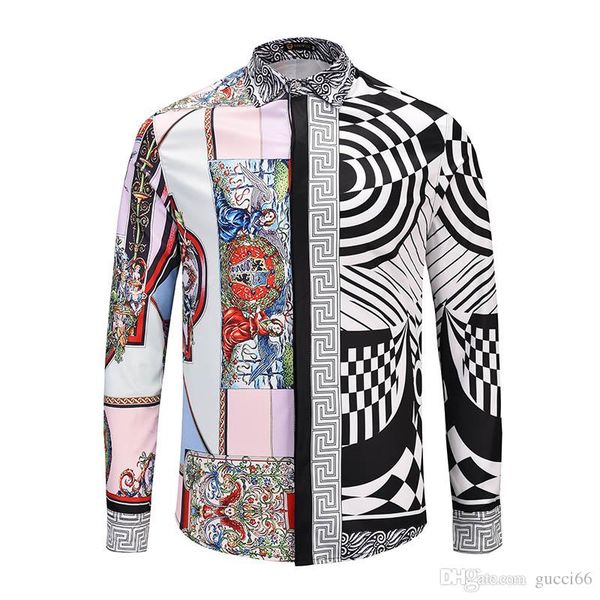 2018 brand new 3d floral print of men shirts slim fit shirt long sleeve men casual dress shirts men's medusa top, White;black
2018 brand new 3d floral print of men shirts slim fit shirt long sleeve men casual dress shirts men's medusa top, White;black