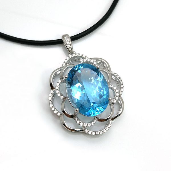 2018 new shinning 21ct natural stone sky blue z pendant leather chord necklace 925 silver fine jewelry for women gift
2018 new shinning 21ct natural stone sky blue z pendant leather chord necklace 925 silver fine jewelry for women gift