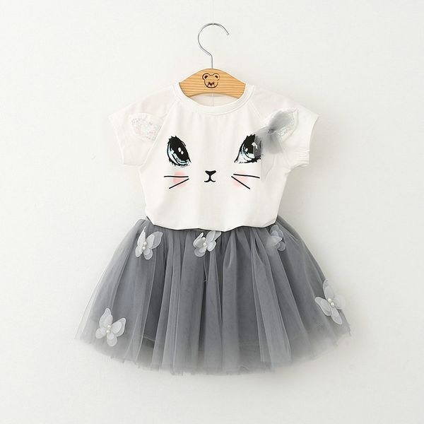 girl dress 2018 new summer bubble skirt tutu dress casual style cartoon kitten printed t-shirts+net veil dress 2pcs for girls clothes 2-6y, Red;yellow
girl dress 2018 new summer bubble skirt tutu dress casual style cartoon kitten printed t-shirts+net veil dress 2pcs for girls clothes 2-6y, Red;yellow