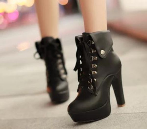 send 2018 new style winter boots female waterproof table high-heeled coarse heel boots, Black
send 2018 new style winter boots female waterproof table high-heeled coarse heel boots, Black