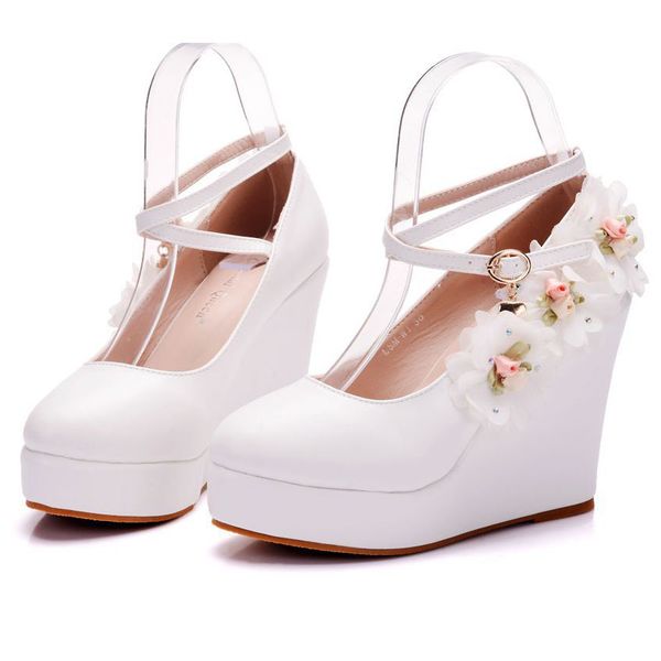 new handmade round toe shoes for women white three flowers heels fashion platform beading wedding shoes wedge heels plus size bridal heels, Black
new handmade round toe shoes for women white three flowers heels fashion platform beading wedding shoes wedge heels plus size bridal heels, Black