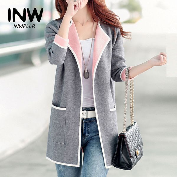 autumn winter jacket coats women 2019 new long sleeve knitted jackets female outerwear jaqueta mujer casual pocket coat female s18101102, Black;brown
autumn winter jacket coats women 2019 new long sleeve knitted jackets female outerwear jaqueta mujer casual pocket coat female s18101102, Black;brown