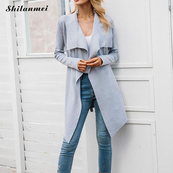 fashion autumn office ladies elegant sweater cardigans long sleeve mid long streetwear woman casual gray jacket coat, Black
fashion autumn office ladies elegant sweater cardigans long sleeve mid long streetwear woman casual gray jacket coat, Black