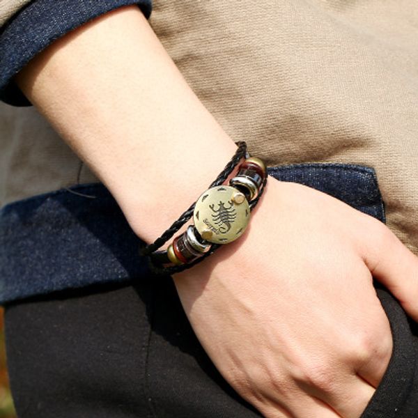 12 constellations leather bracelet jewelry designer punk leather bracelet mens casual personality zodiac signs punk bracelet dhl free, Golden;silver
12 constellations leather bracelet jewelry designer punk leather bracelet mens casual personality zodiac signs punk bracelet dhl free, Golden;silver