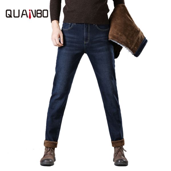 wholesale-quanbo brand mens winter flannel lined stretch warm jeans high quality slim fit denim pants plus size 40 42 44 46 men's jeans, Blue
wholesale-quanbo brand mens winter flannel lined stretch warm jeans high quality slim fit denim pants plus size 40 42 44 46 men's jeans, Blue