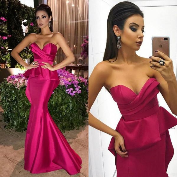 new arrival fuchsia mermaid evening dresses sweetheart elastic satin floor length prom dress custom made, Black;red
new arrival fuchsia mermaid evening dresses sweetheart elastic satin floor length prom dress custom made, Black;red