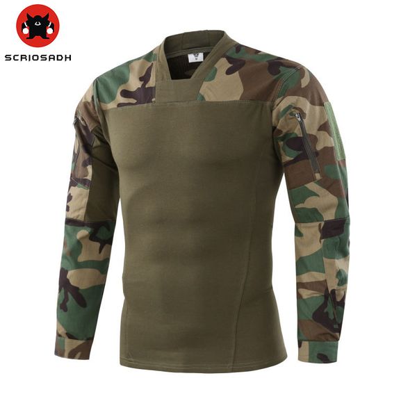 outdoor men tactical shirt cotton moisture wicking frog clothing v-neck stretch wear-resistant hidden long-sleeved men's t-shirt, Gray;blue 
outdoor men tactical shirt cotton moisture wicking frog clothing v-neck stretch wear-resistant hidden long-sleeved men's t-shirt, Gray;blue