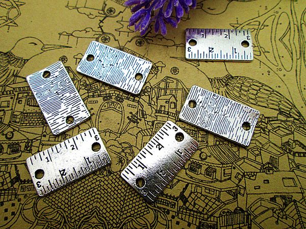 60pcs--ruler connector charms, antique silver tone ruler connector charms pendants 12x22mm, Bronze;silver
60pcs--ruler connector charms, antique silver tone ruler connector charms pendants 12x22mm, Bronze;silver