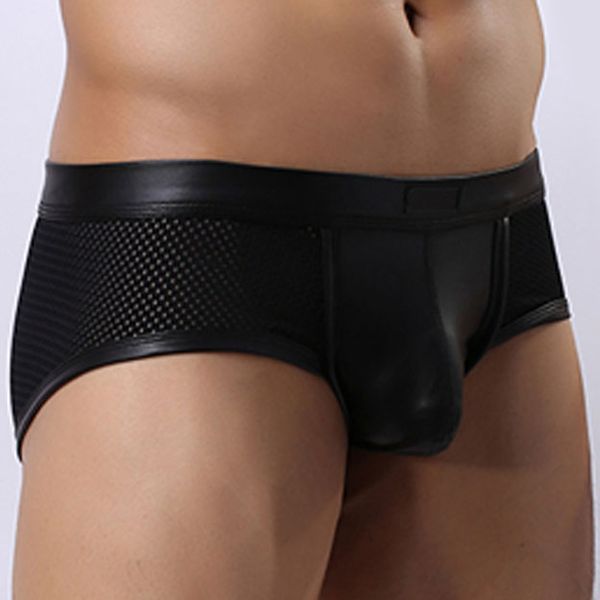 faux leather mens mesh small boxer shorts breathable 2018 new low waist u convex pouch male boxers underwear, Black;white
faux leather mens mesh small boxer shorts breathable 2018 new low waist u convex pouch male boxers underwear, Black;white