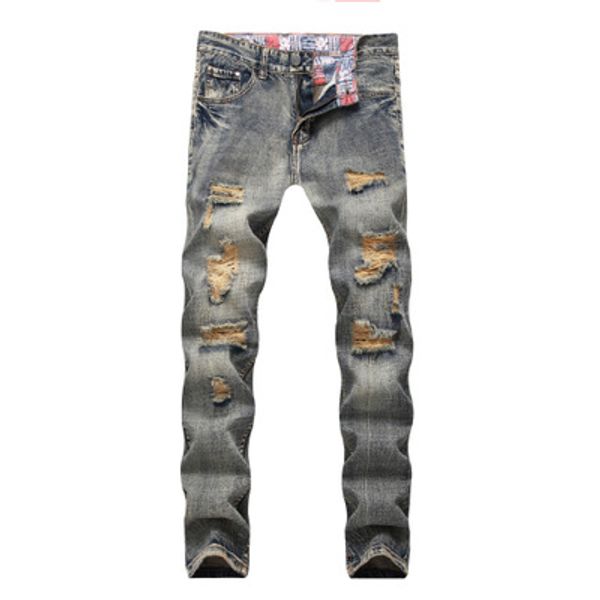 High Elastic Vintage Long Jeans Men Straight Pants With Broken Holes Men Streetwear Demin Pants Male Jeans Leggings
High Elastic Vintage Long Jeans Men Straight Pants With Broken Holes Men Streetwear Demin Pants Male Jeans Leggings
