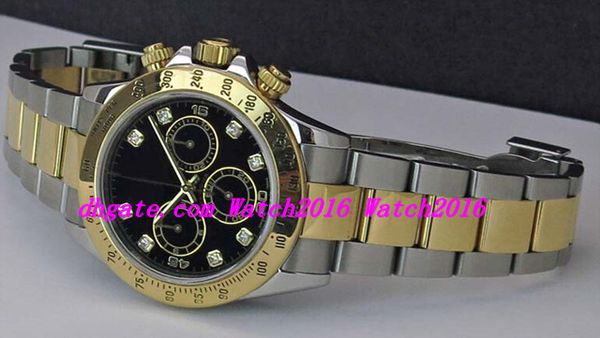 luxury watches yellow gold & steel black diamond 116523 watch chest 40mm mechanical fashion men's wristwatch, Slivery;brown
luxury watches yellow gold & steel black diamond 116523 watch chest 40mm mechanical fashion men's wristwatch, Slivery;brown