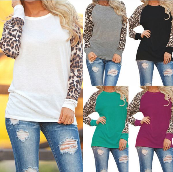 women loose t-shirt autumn winter women casual leopard stitching o-neck long sleeve t-shirt women clothing, White
women loose t-shirt autumn winter women casual leopard stitching o-neck long sleeve t-shirt women clothing, White