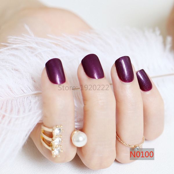 2018 the new female candy fashion fake fingernails short round tail tip deep burgundy n0100, Red;gold
2018 the new female candy fashion fake fingernails short round tail tip deep burgundy n0100, Red;gold