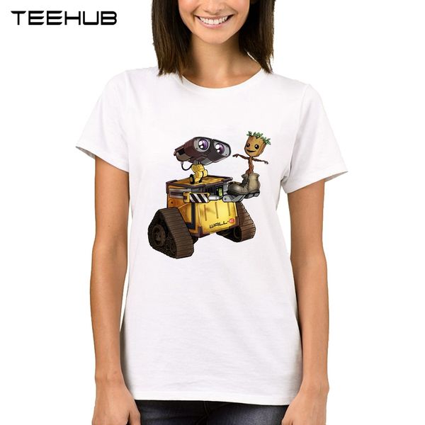 teehub women t-shirt hot sales lady's cute robot printed tops short sleeve funny classic tee, White
teehub women t-shirt hot sales lady's cute robot printed tops short sleeve funny classic tee, White